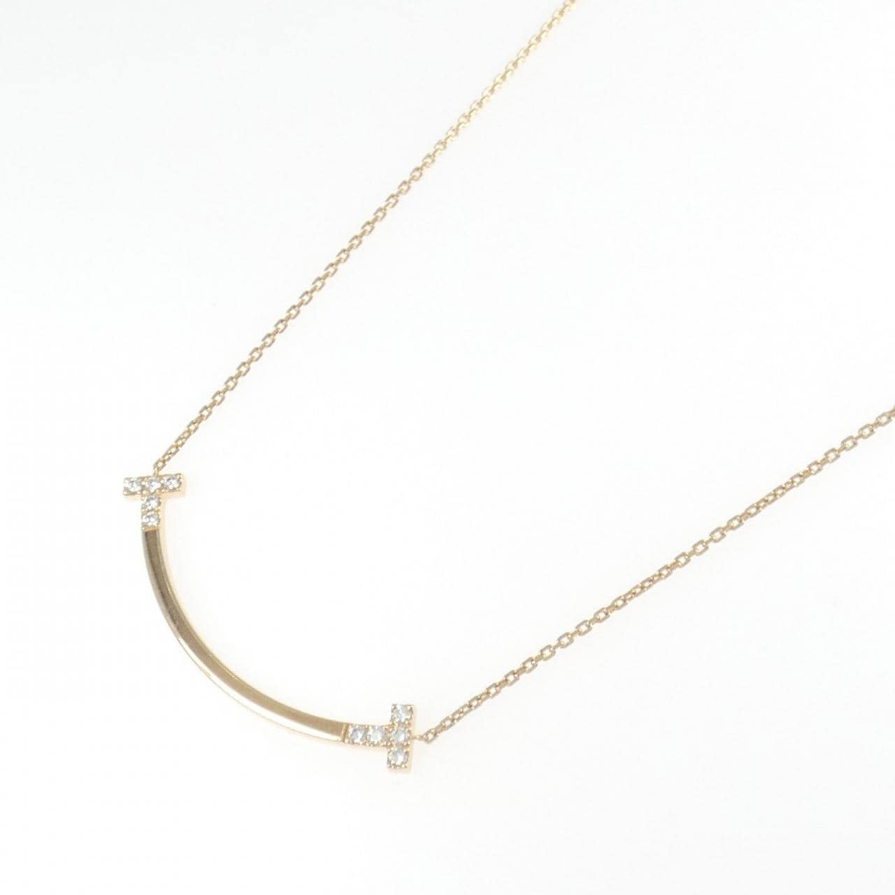 ティファニー Tスマイル ミディアム ネックレス 0.19CT