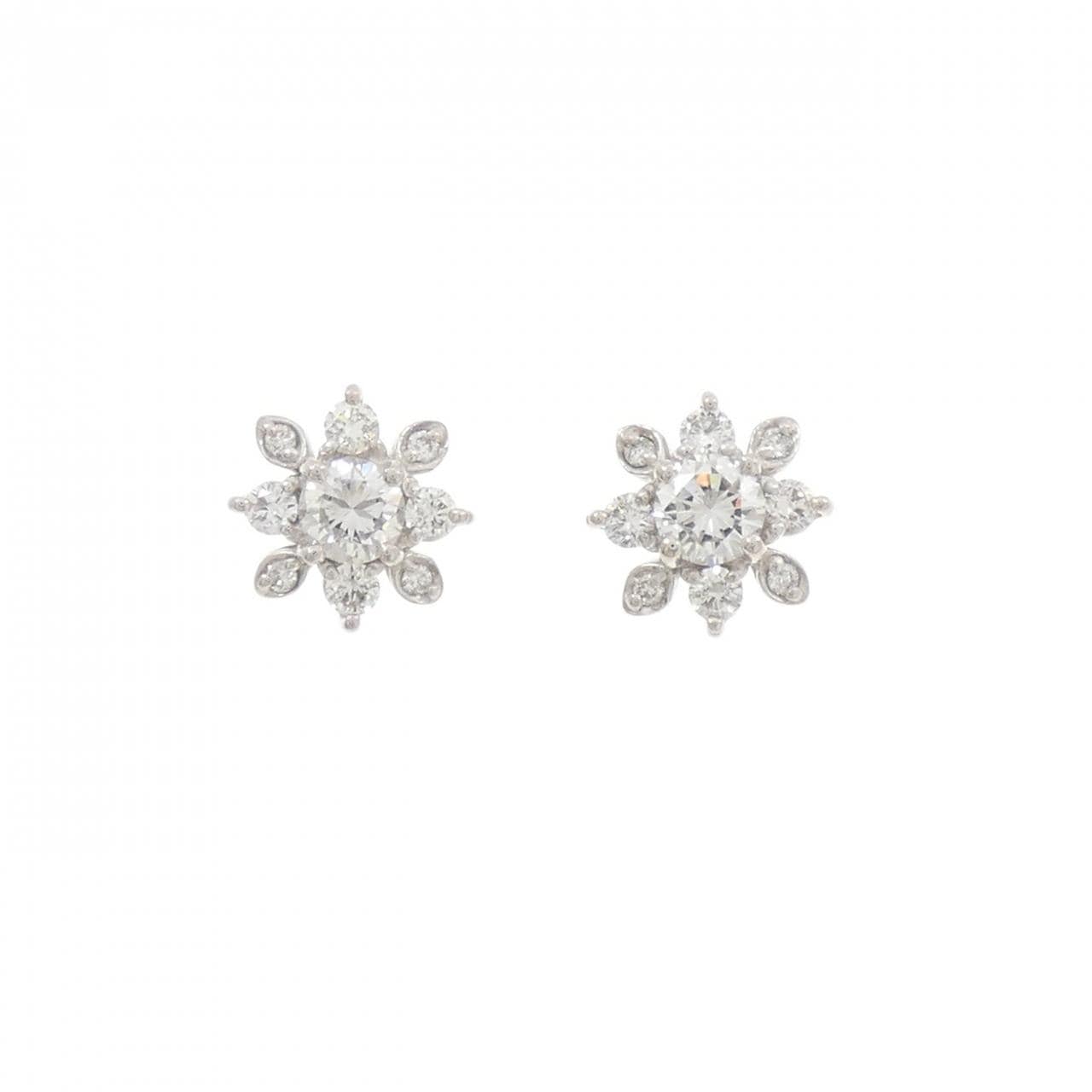 K18WG ダイヤモンド ピアス 0.250CT 0.259CT E-G VVS2-VS2 VG-FAIR