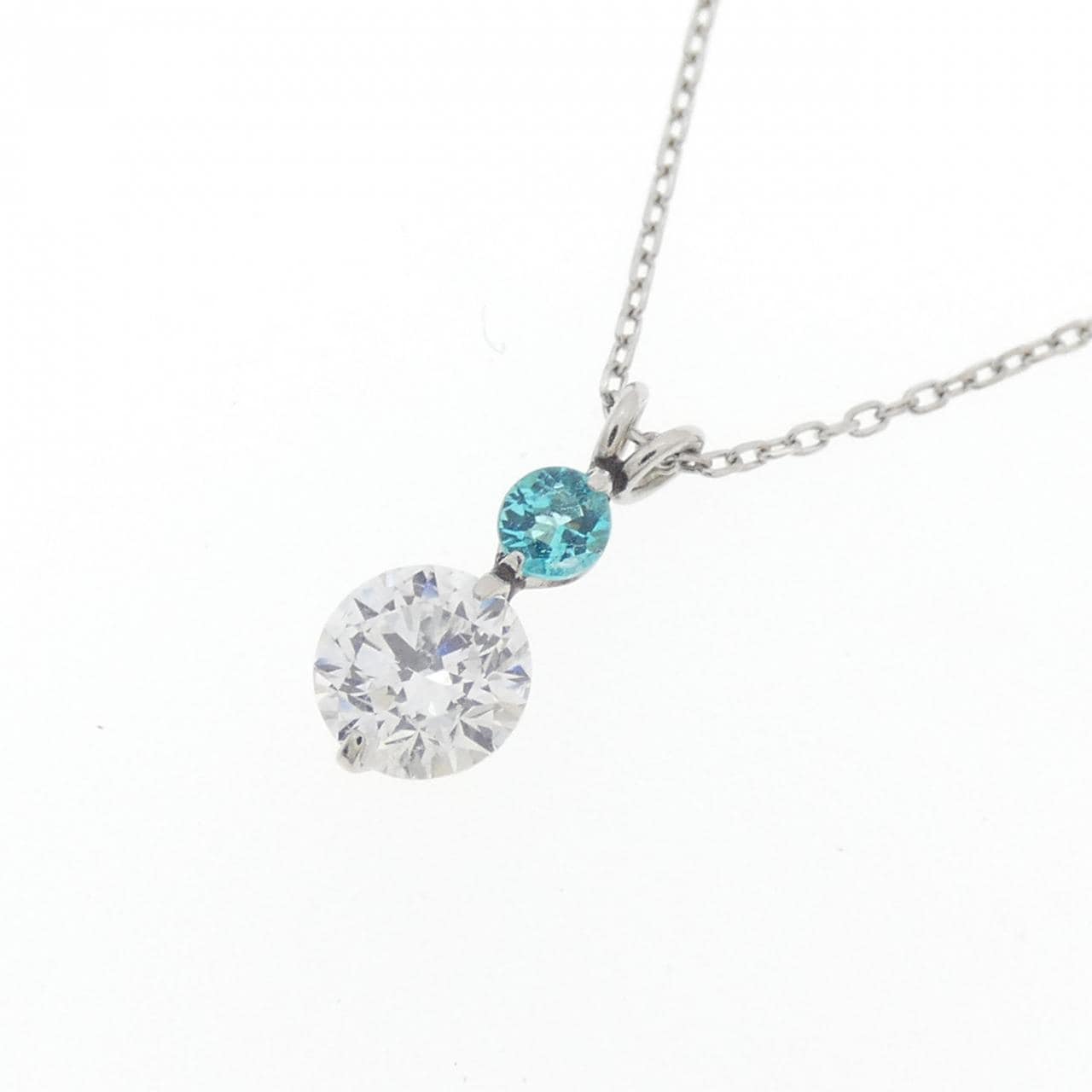 PT900/PT850 パライバトルマリン ネックレス 0.04CT