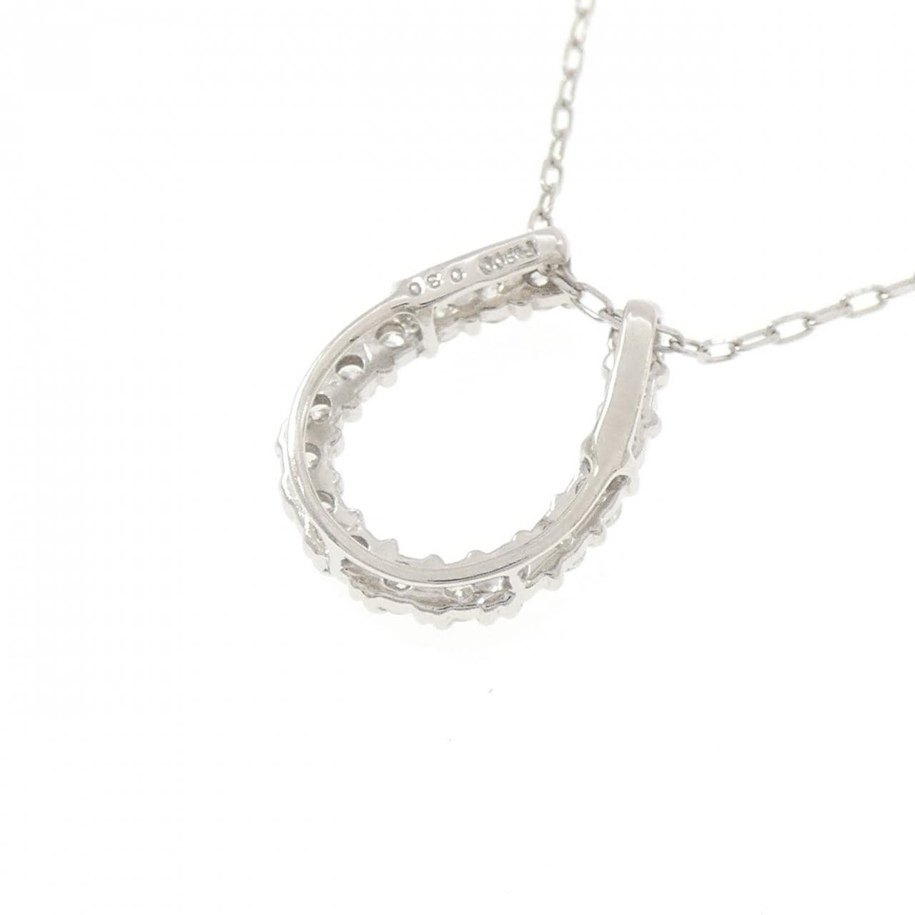 PT900/PT850 ホースシュー ダイヤモンド ネックレス 0.30CT