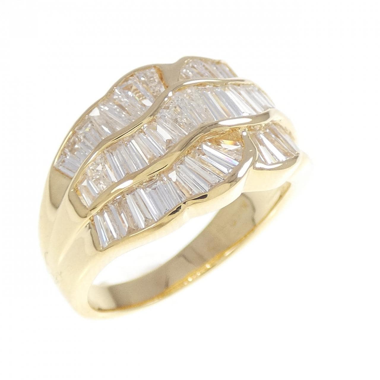 K18YG ダイヤモンド リング 2.07CT