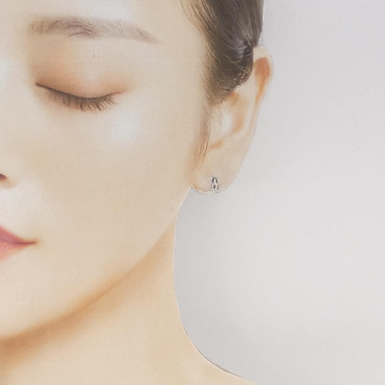 PT900 ダイヤモンド ピアス 0.02CT