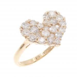 K14PG ハート ダイヤモンド リング 1.00CT