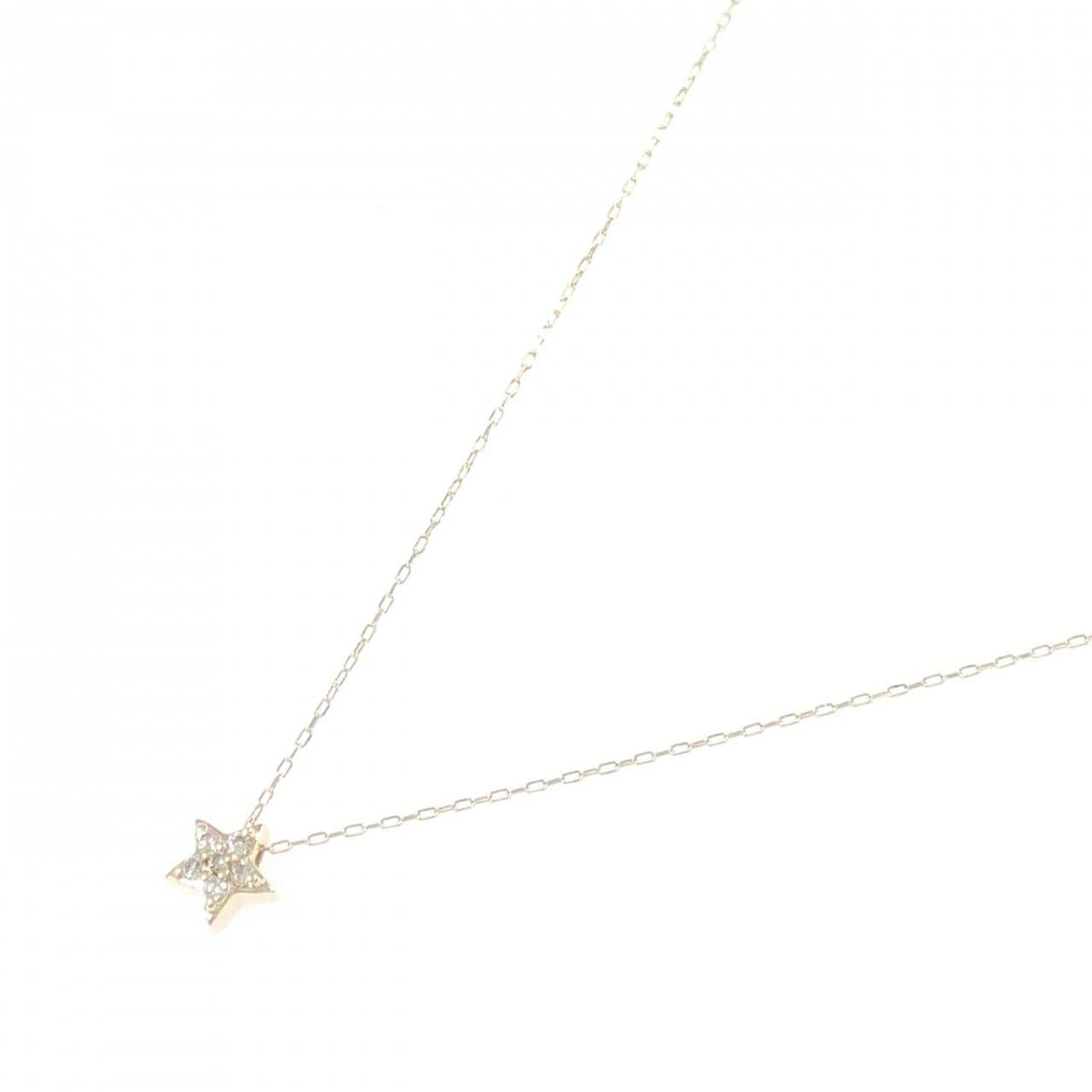 K10YG スター ダイヤモンド ネックレス 0.03CT