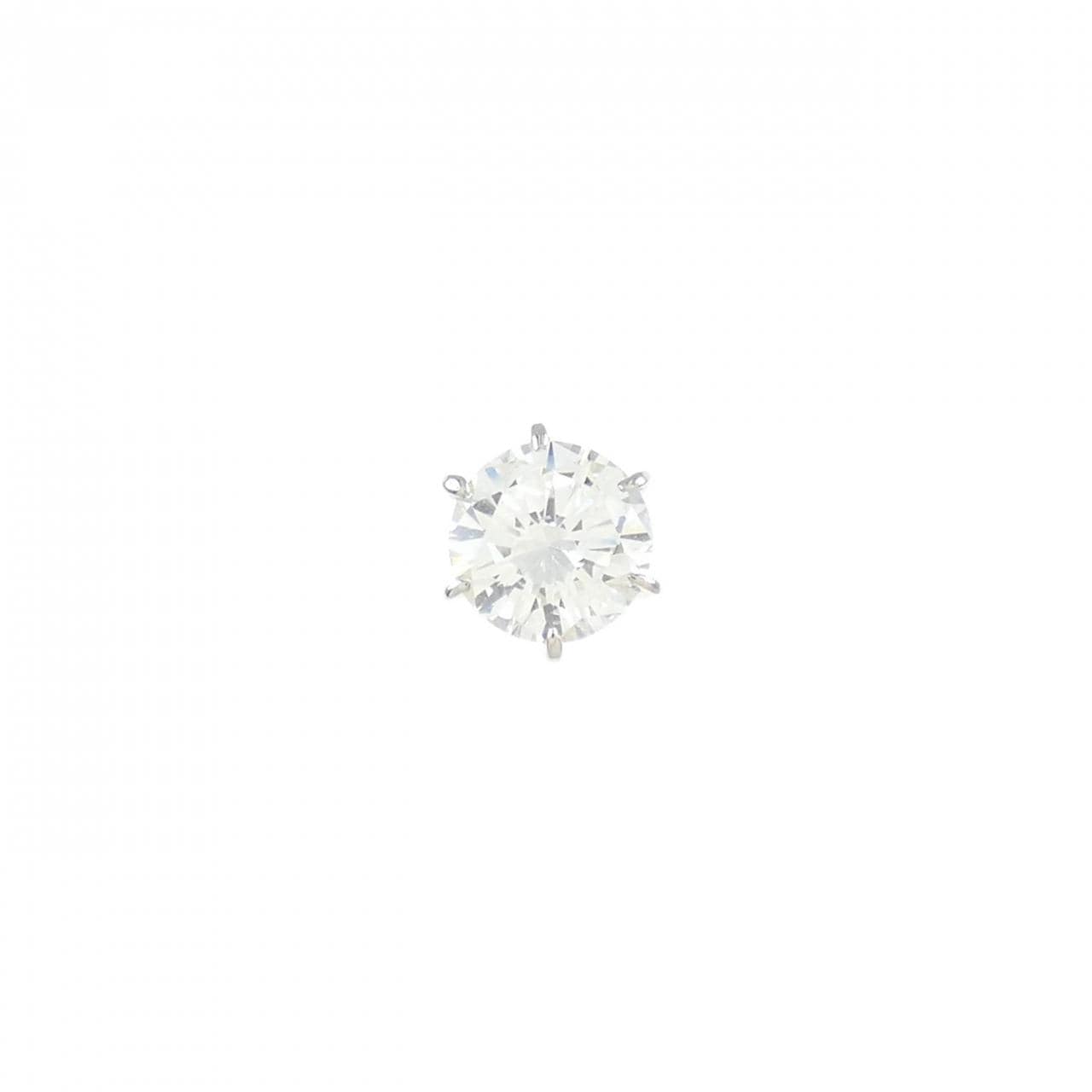 PT900 ダイヤモンド ピアス 0.403CT F SI1 VG 片耳