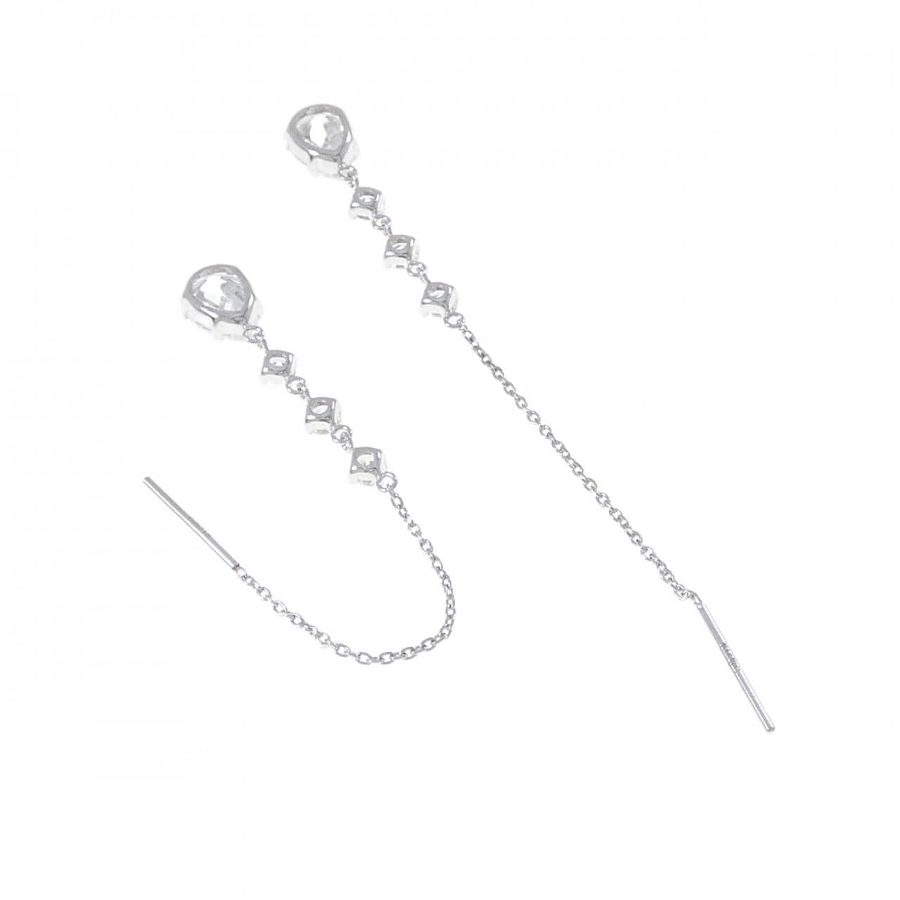 K14WG立方形耳環