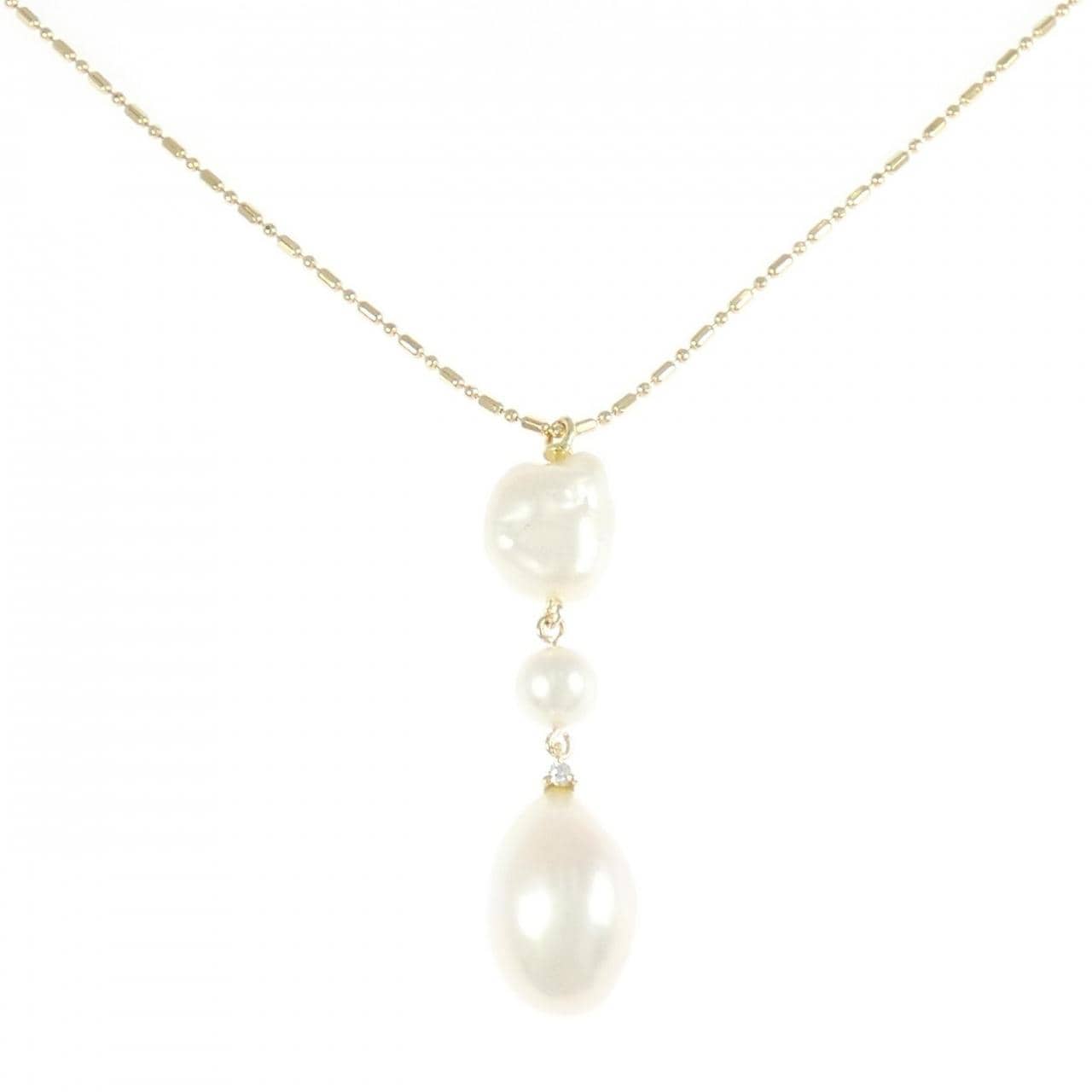 K18YG 淡水パール ネックレス