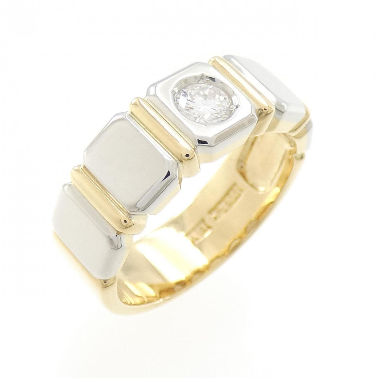 K18YG/PT ダイヤモンド リング 0.22CT