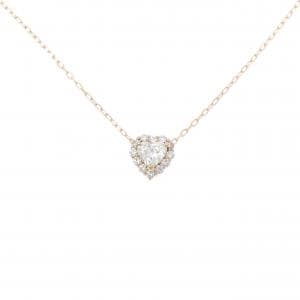 K18PG ハート ダイヤモンド ネックレス 0.349CT