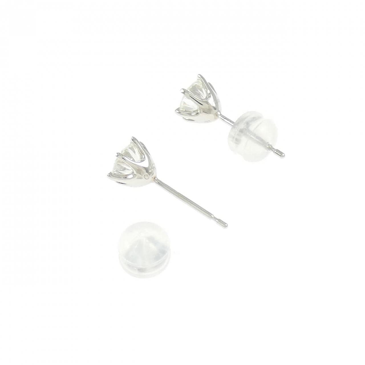 [BRAND NEW] PT900 Diamond Earrings 0.408CT 0.407CT H SI2 VG-GOOD