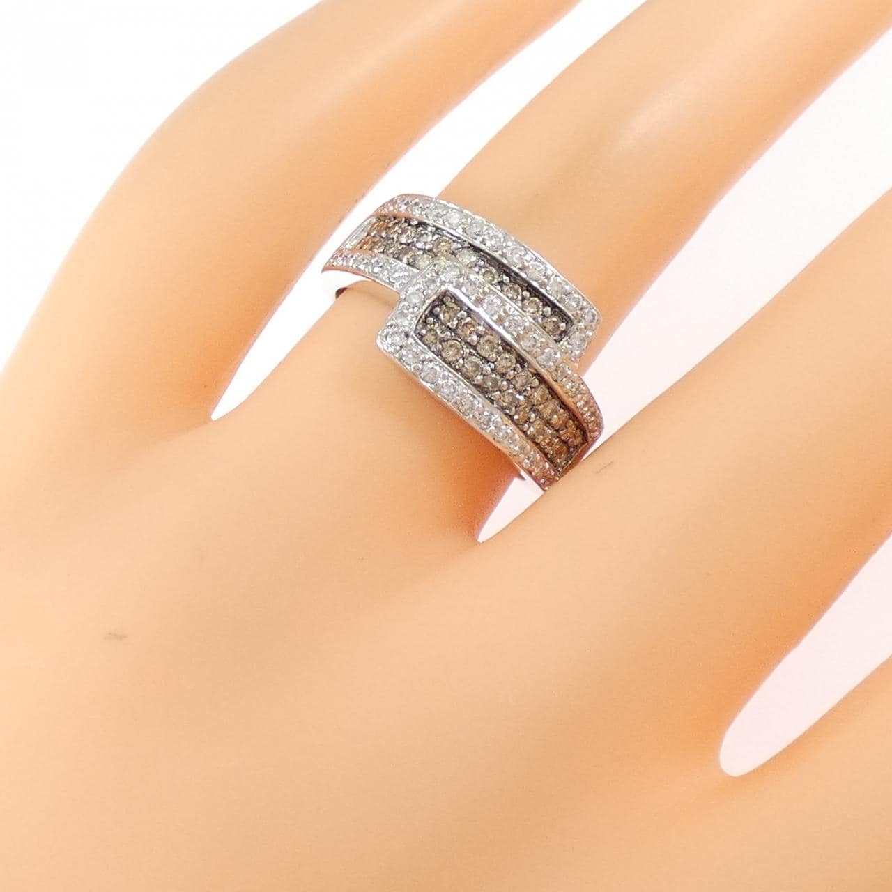 K18WG/K18BG ダイヤモンド リング 0.37CT