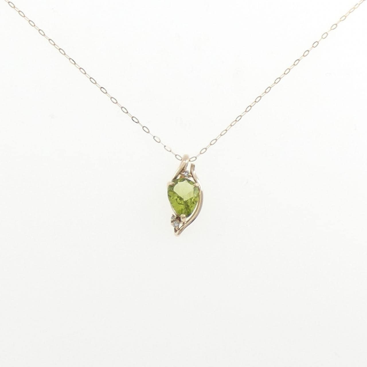K10YG ペリドット ネックレス