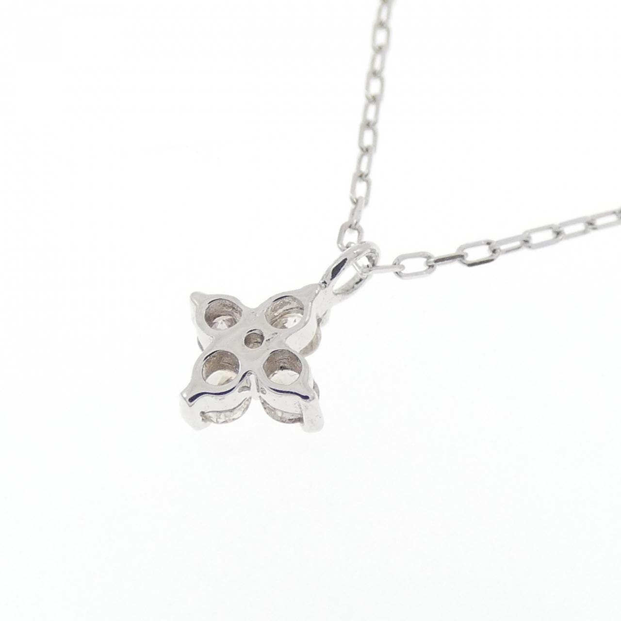 K18WG ダイヤモンド ネックレス 0.1CT
