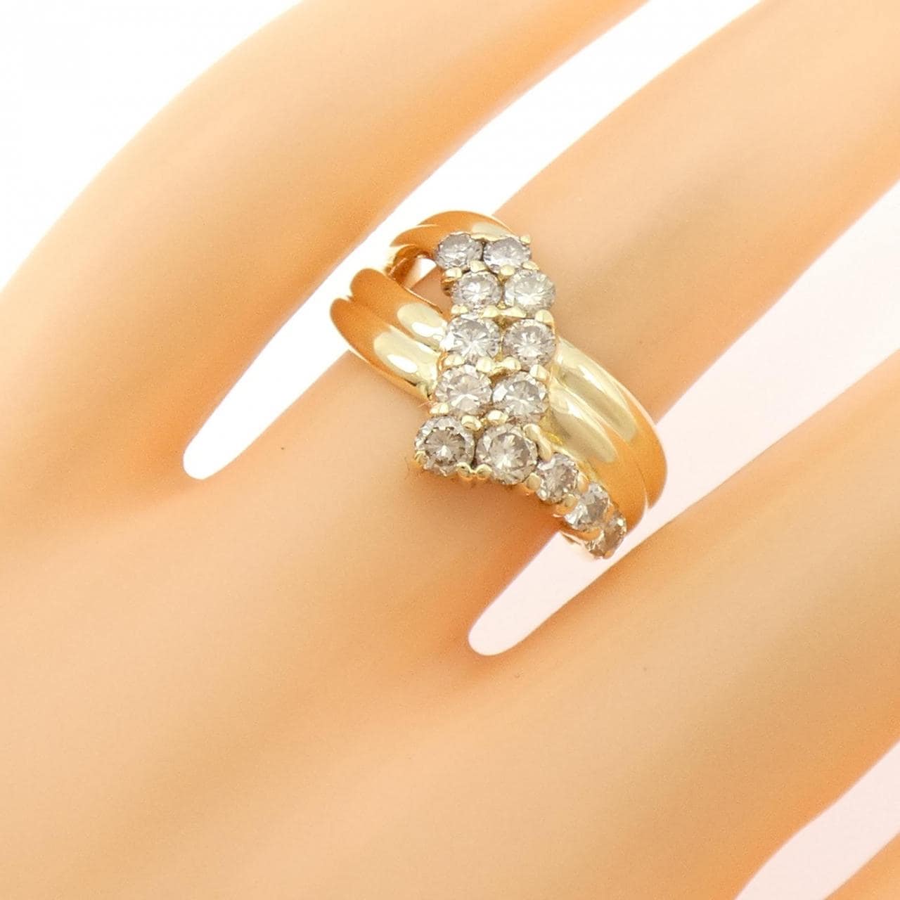 K18YG ダイヤモンド リング 1.02CT