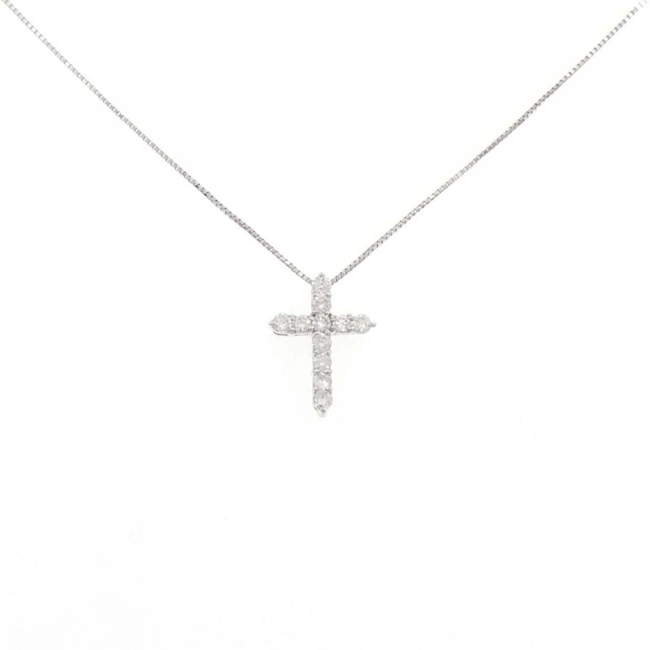 PT900/PT850 クロス ダイヤモンド ネックレス 0.30CT