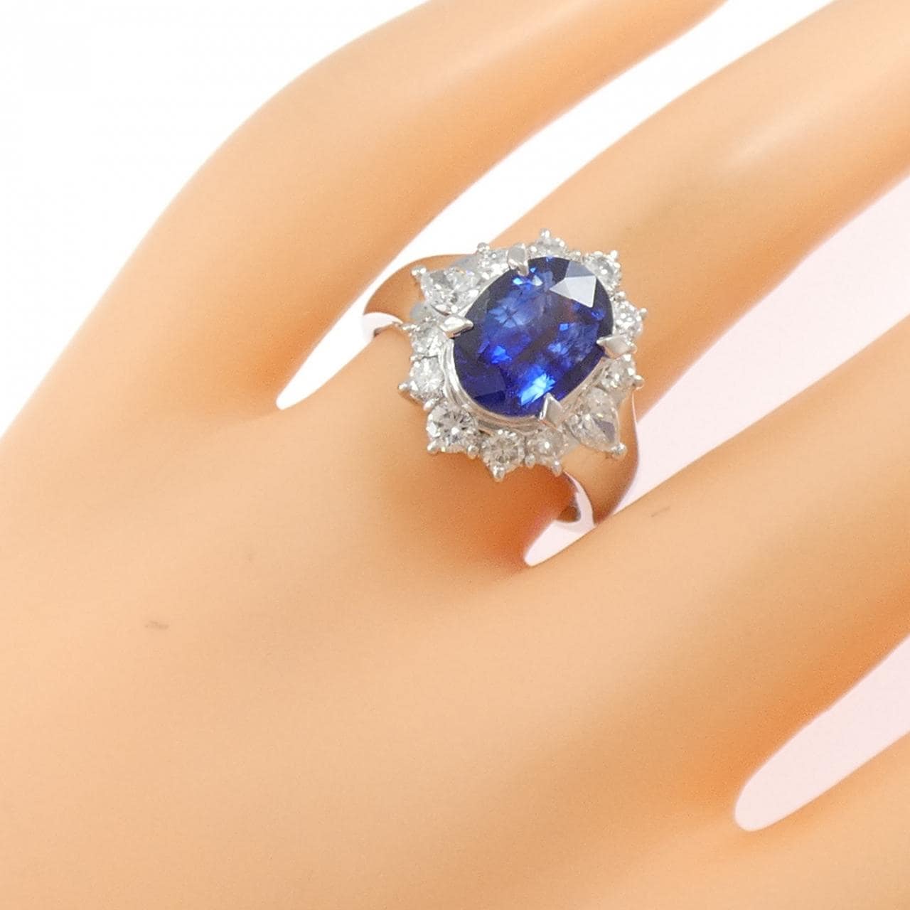 PT900蓝宝石戒指3.35CT