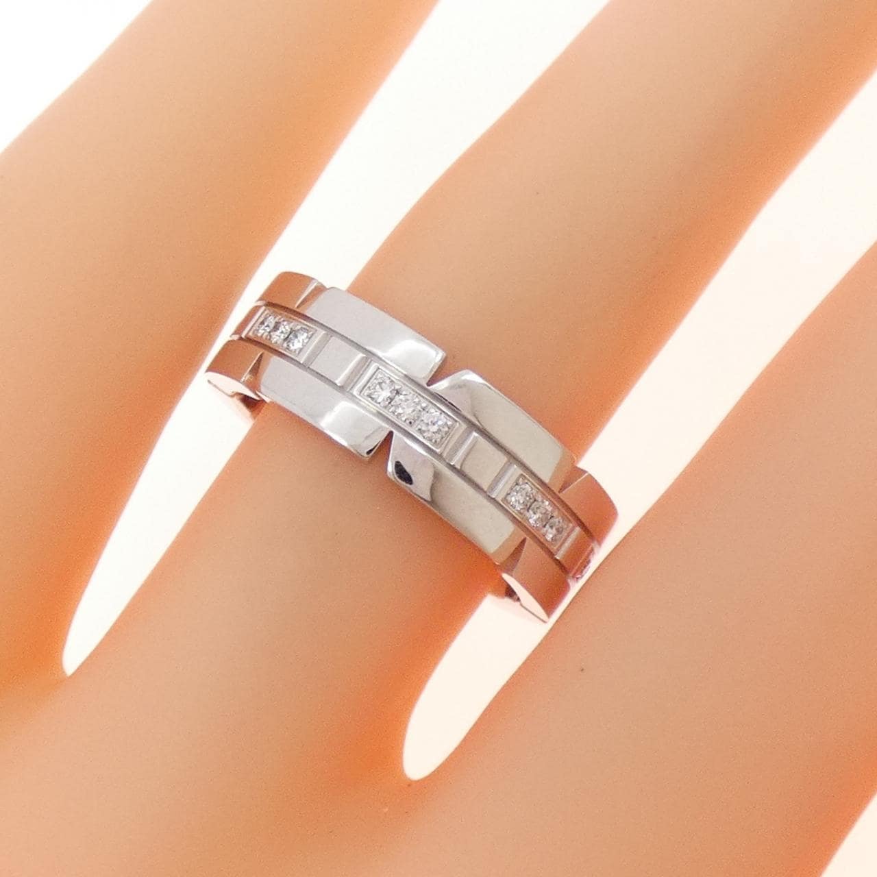 カルティエ タンクフランセーズ ハーフダイヤ リング