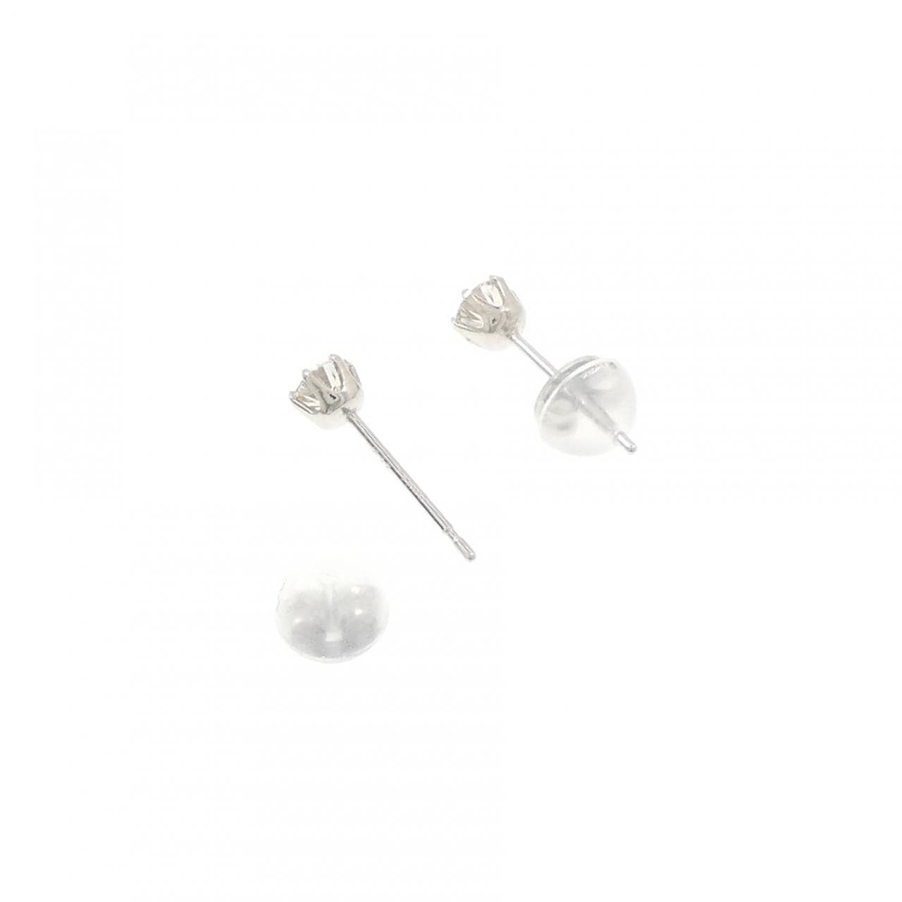 PT900 ソリティア ダイヤモンド ピアス 0.30CT