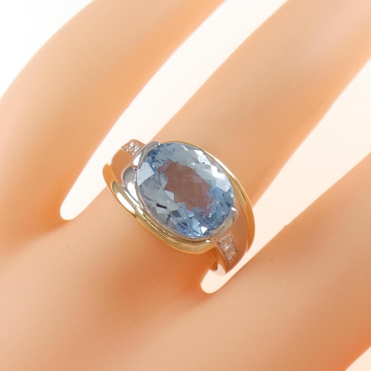 コメ兵｜PT/K18YG アクアマリン リング 3.61CT｜ジュエリー｜リング