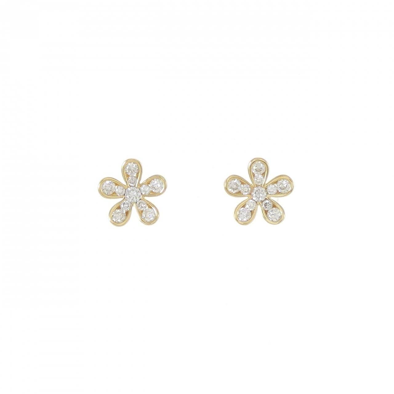 PONTE VECCHIO Flower Diamond Earrings 0.22CT