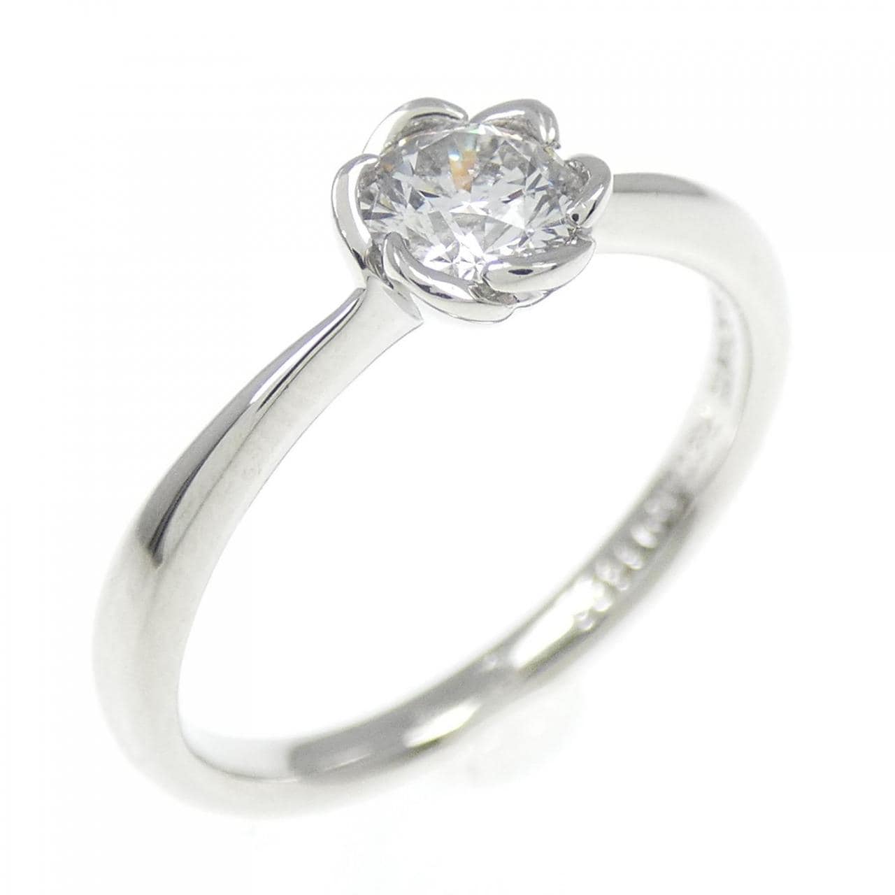 PT900 フラワー ダイヤモンド リング 0.308CT