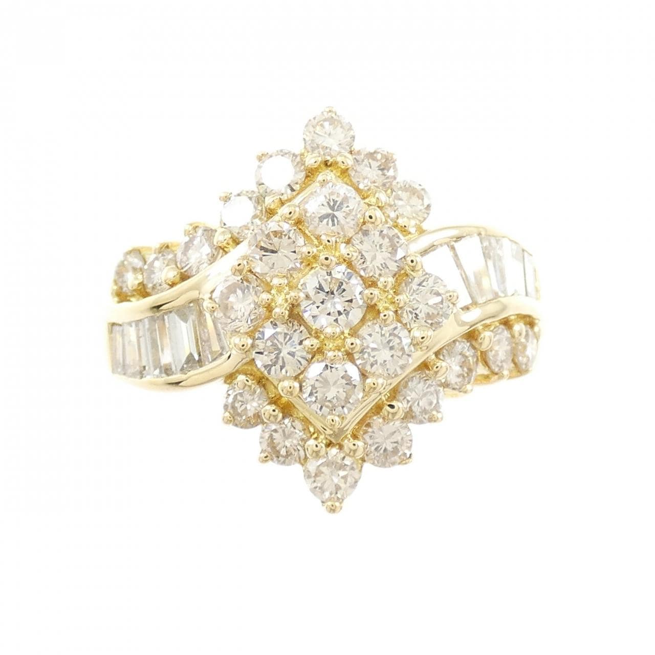 K18YG ダイヤモンド リング 1.86CT