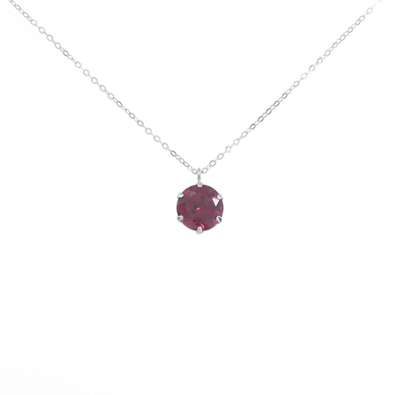 PT900/PT850 ガーネット ネックレス 1.00CT