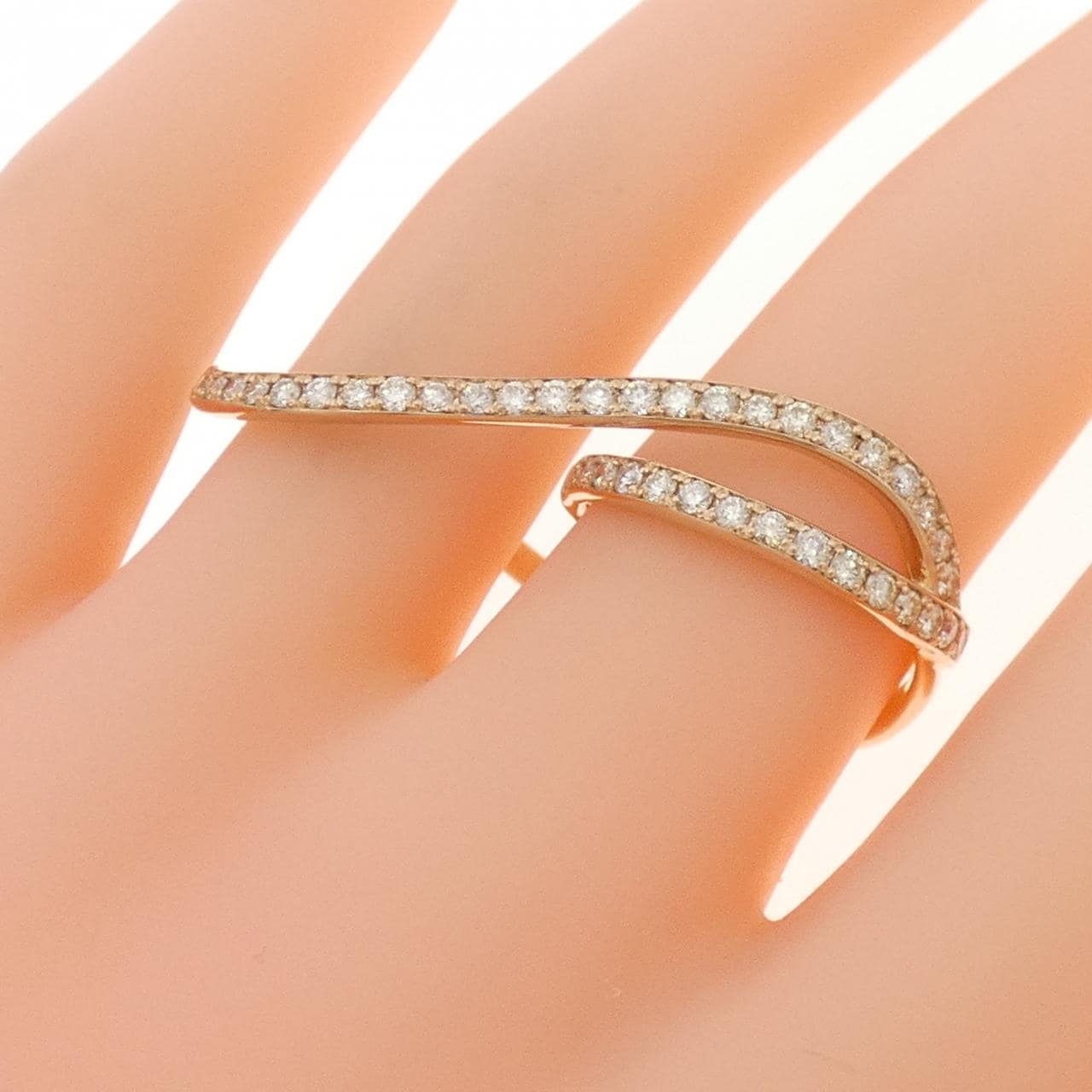 K18PG ダイヤモンド リング 0.74CT