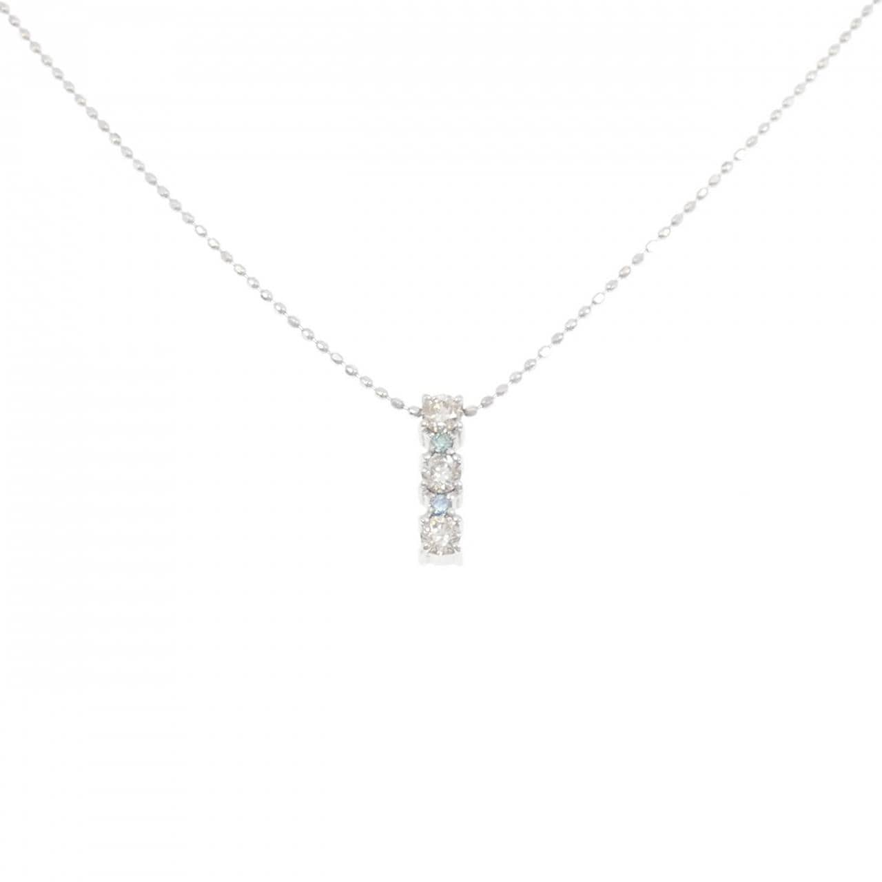 K18WG ダイヤモンド ネックレス 0.23CT