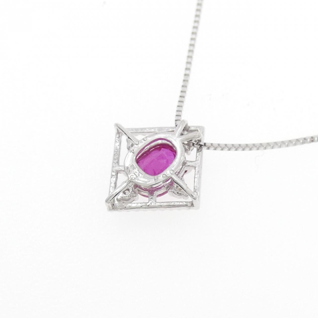 K18WG ルビー ネックレス 0.50CT
