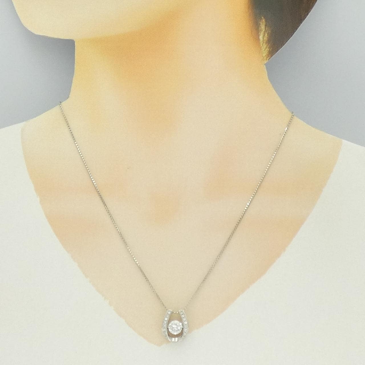 PT900/PT850 ダイヤモンド ネックレス 0.935CT F VS1 Good