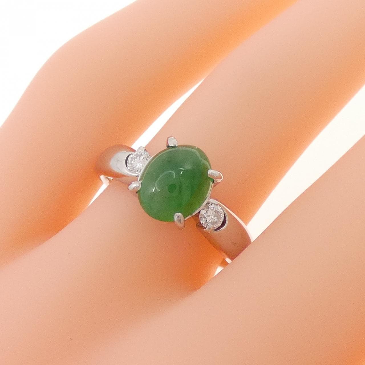 PT900 ヒスイ リング 1.88CT
