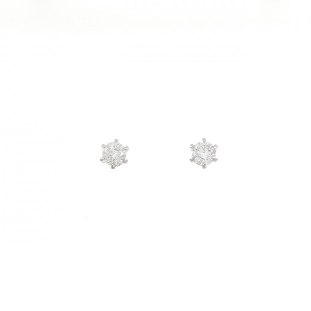 PT900 ソリティア ダイヤモンド ピアス 0.50CT