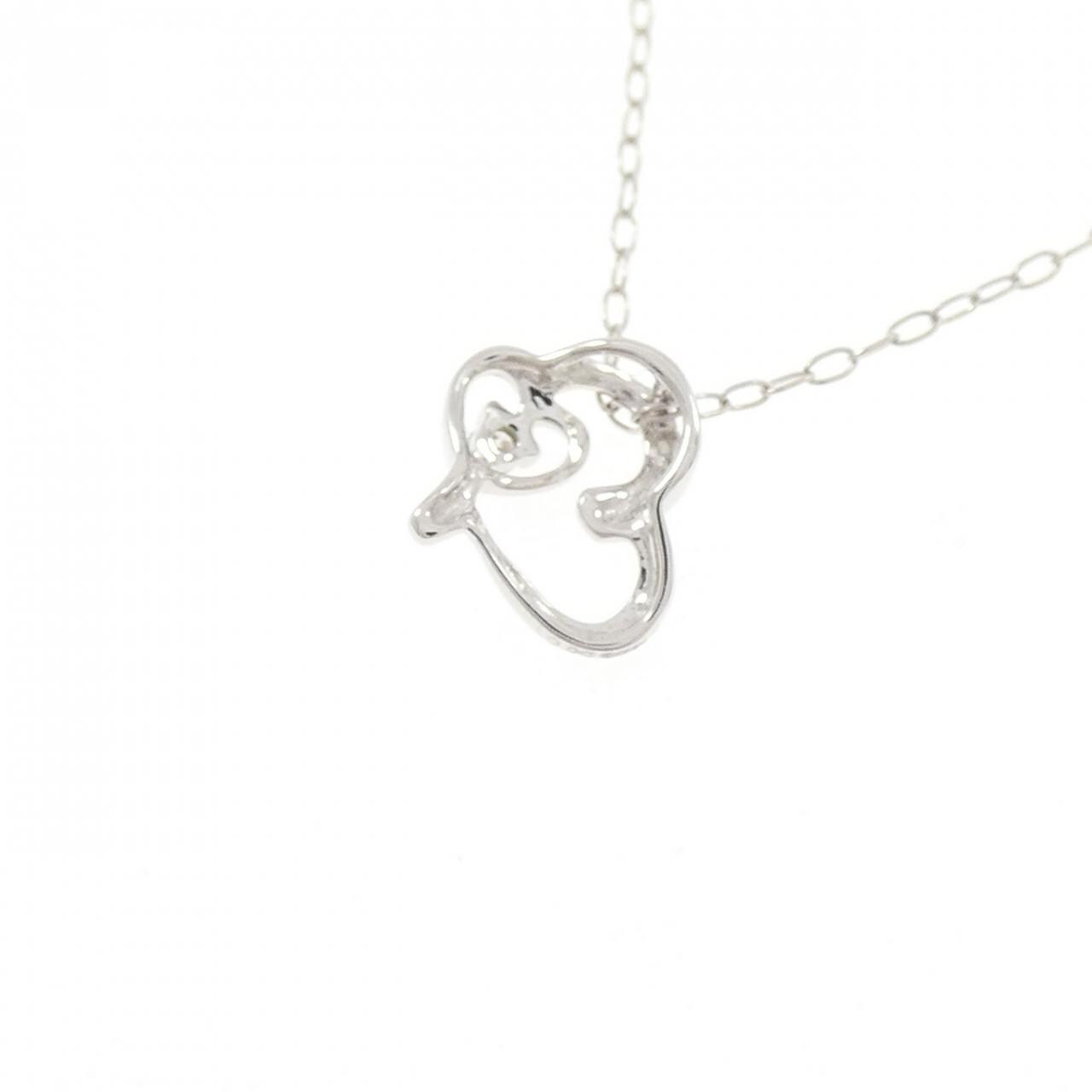 コメ兵｜K10WG ハート ダイヤモンド ネックレス 0.01CT｜ジュエリー