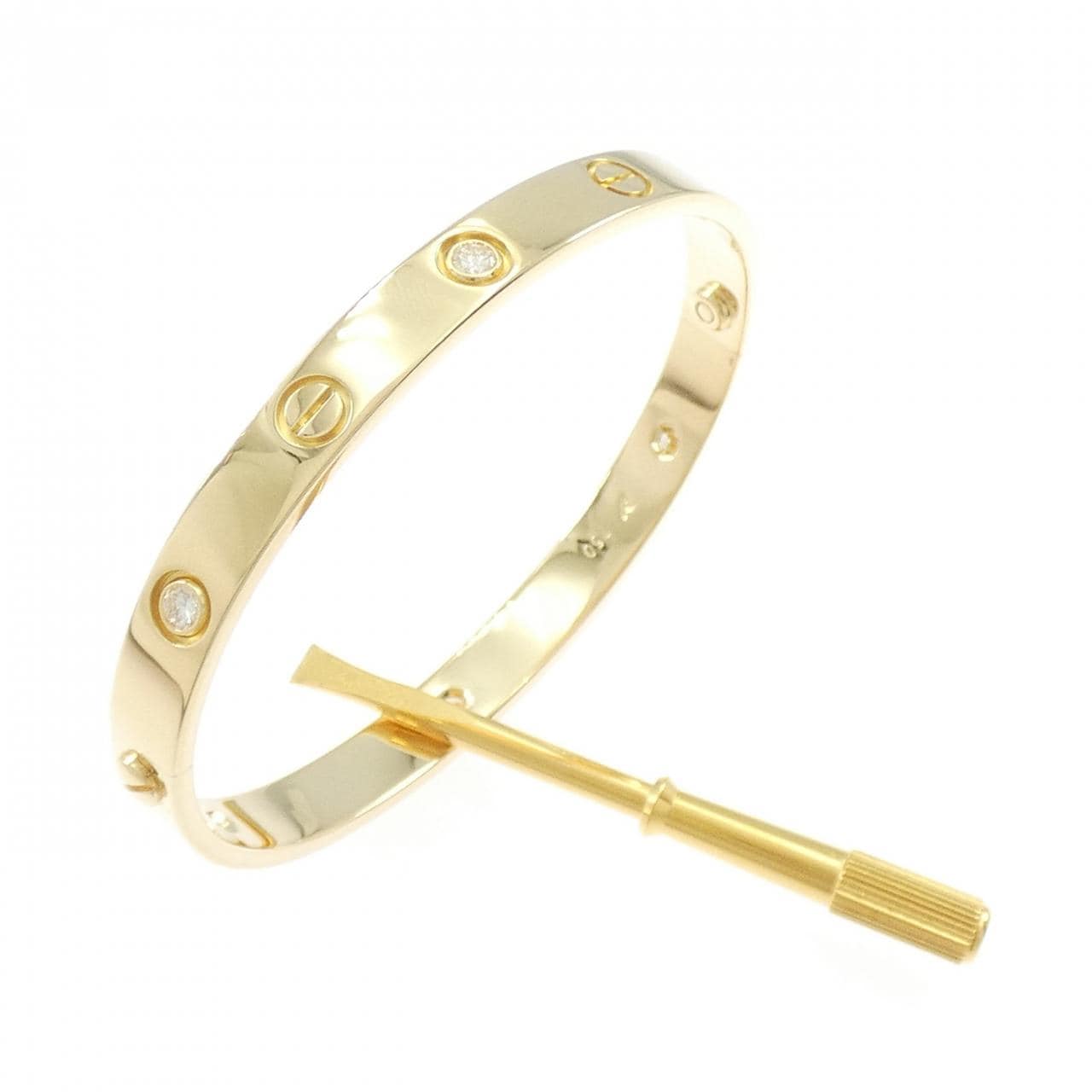 カルティエ ラブブレスレット ハーフダイヤ 6P