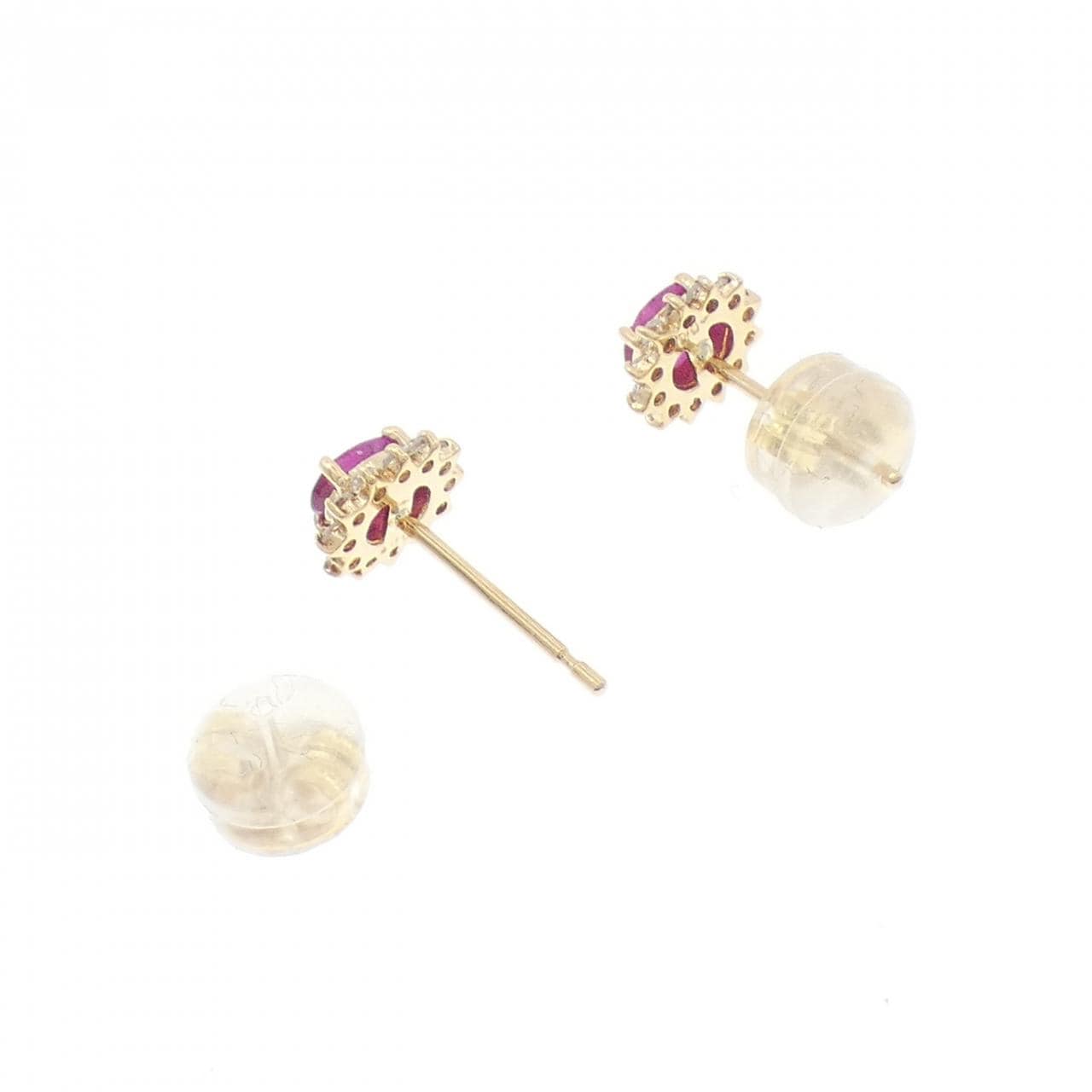 K18YG ルビー ピアス