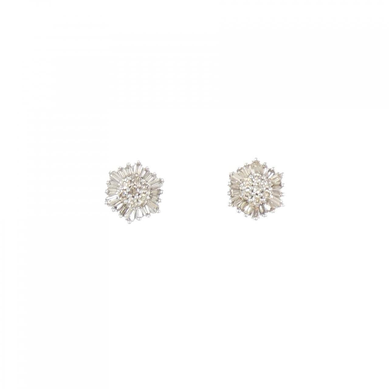 K18WG ダイヤモンド ピアス