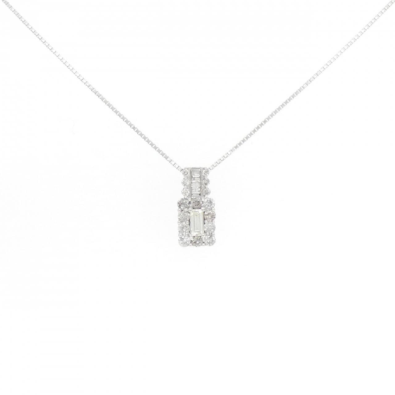 K18WG ダイヤモンド ネックレス 0.70CT