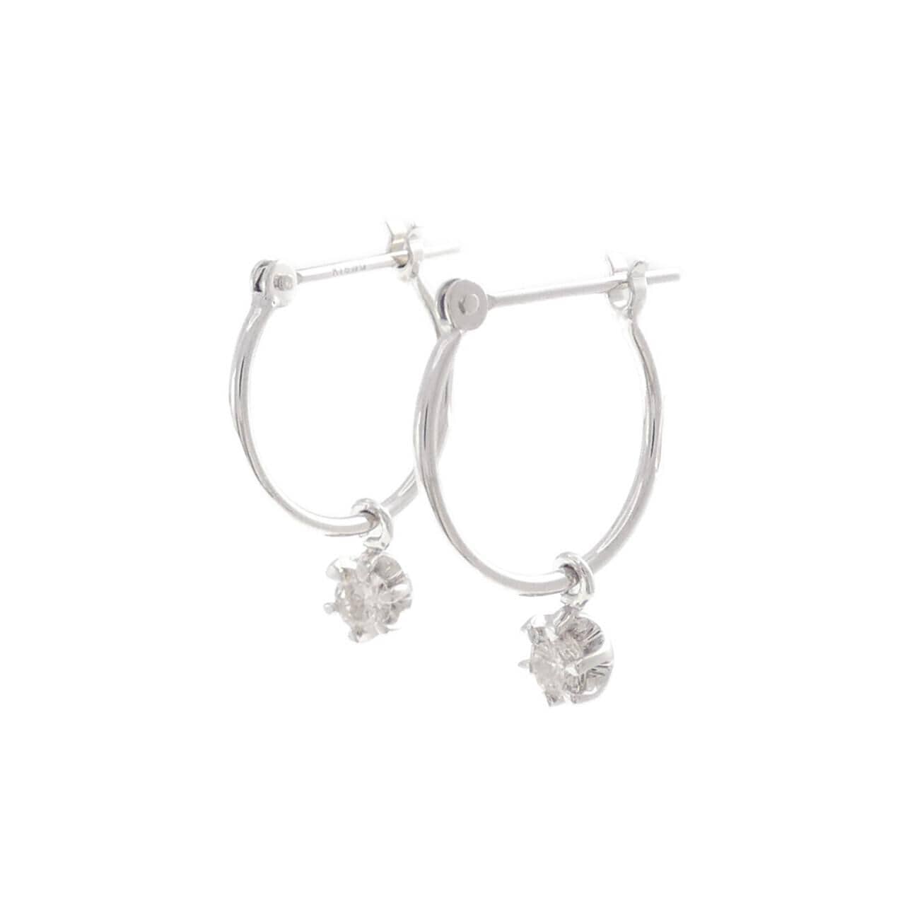 K18WG ダイヤモンド ピアス 0.20CT
