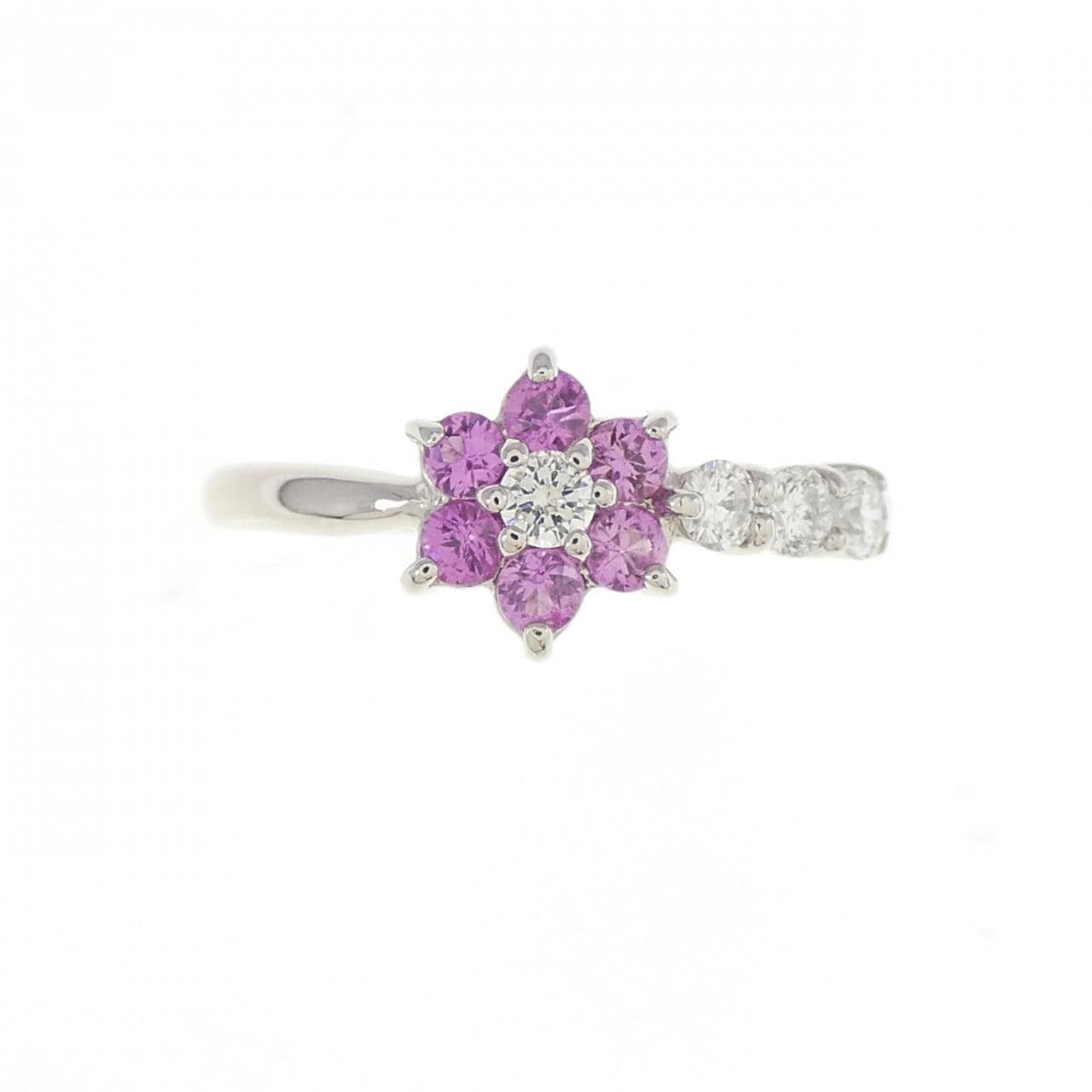 PT Flower Sapphire Ring 0.16CT