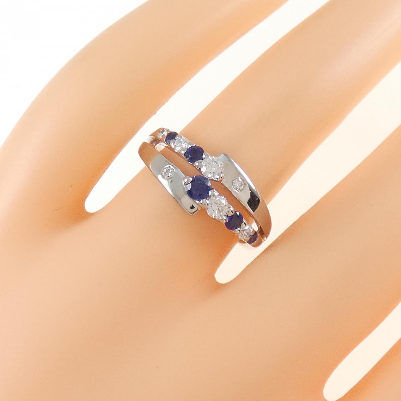 PT サファイヤ リング 0.31CT