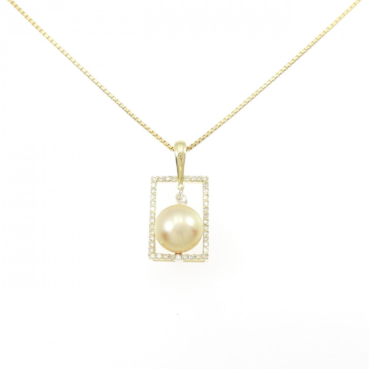 K18YG 白蝶パール ネックレス 10.0mm