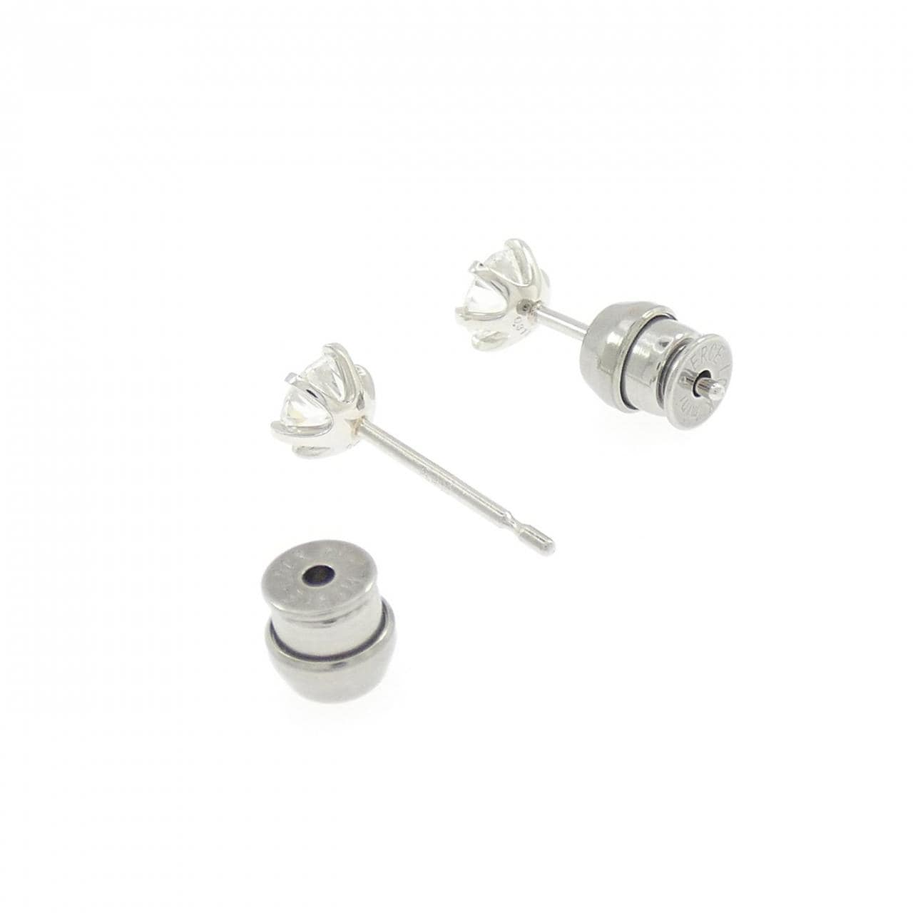 【リメイク】PT900/ST ダイヤモンド ピアス 0.311CT 0.312CT D VVS2 VG