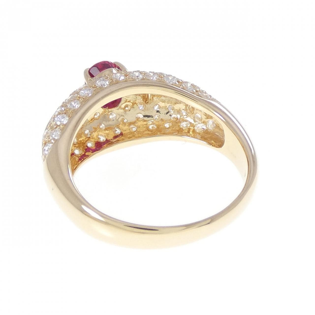 K18YG ルビー リング