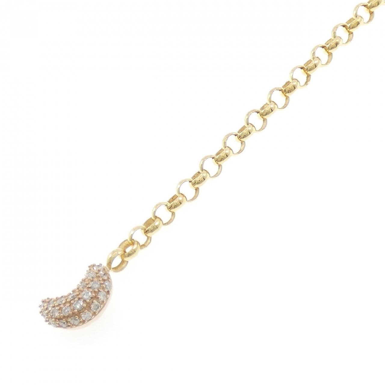 K18YG/K18PG ムーン ダイヤモンド ブレスレット 0.29CT