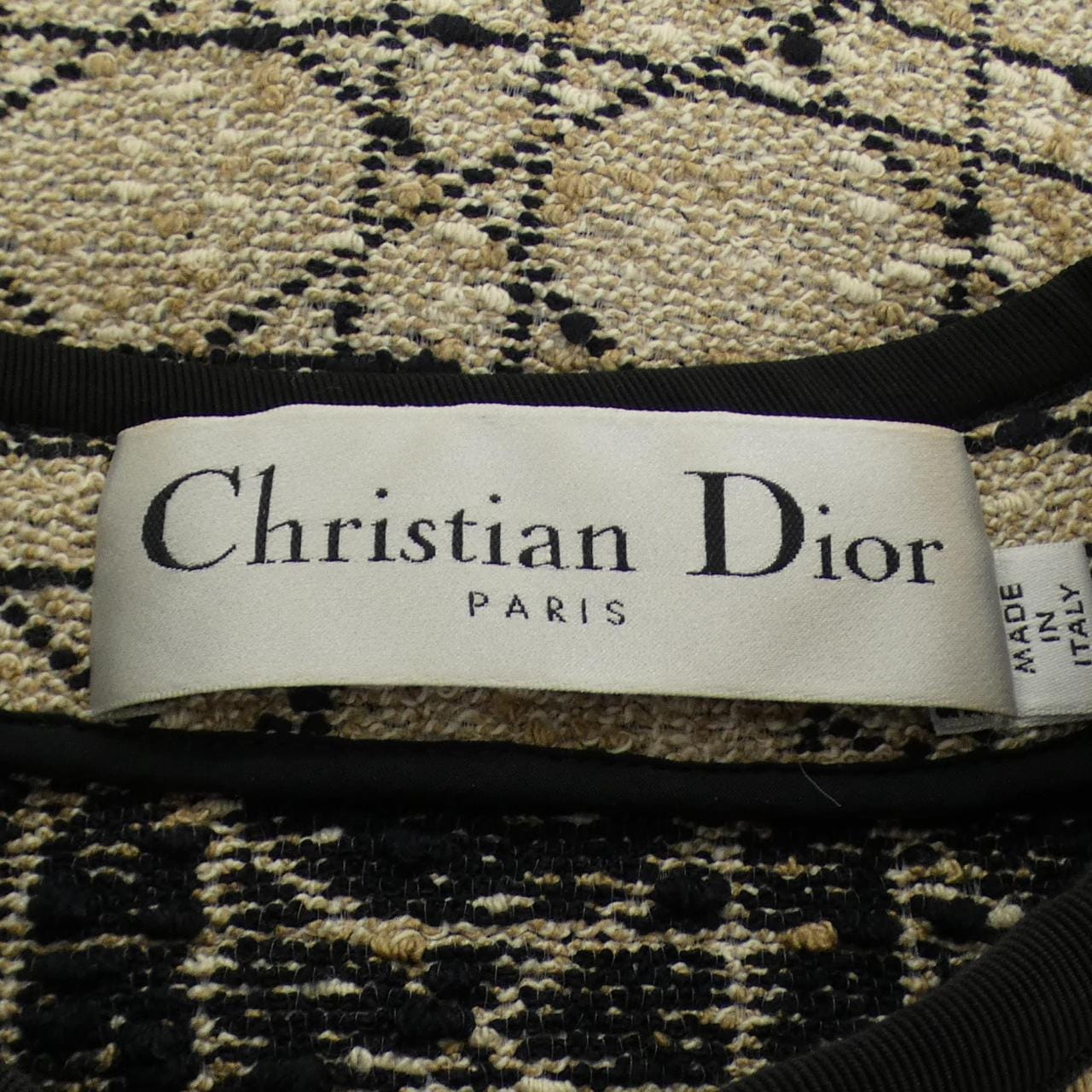 クリスチャンディオール CHRISTIAN DIOR クロップドジャケットカナージュ 511V58A7757 ノーカラージャケット