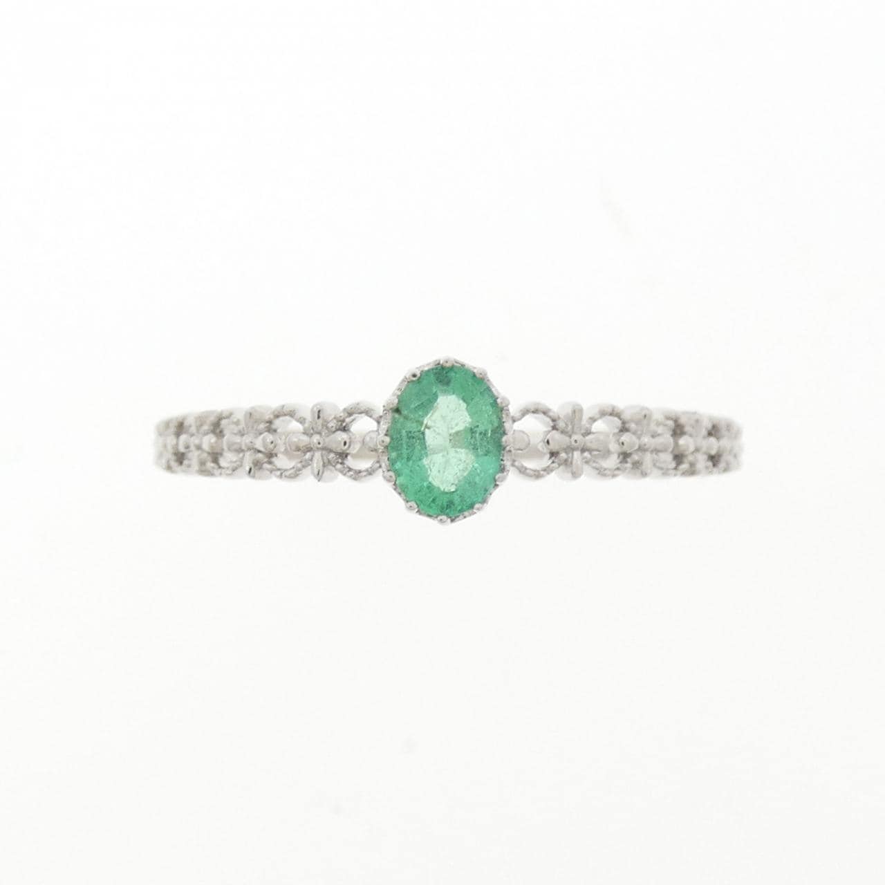 K10WG エメラルド リング 0.15CT