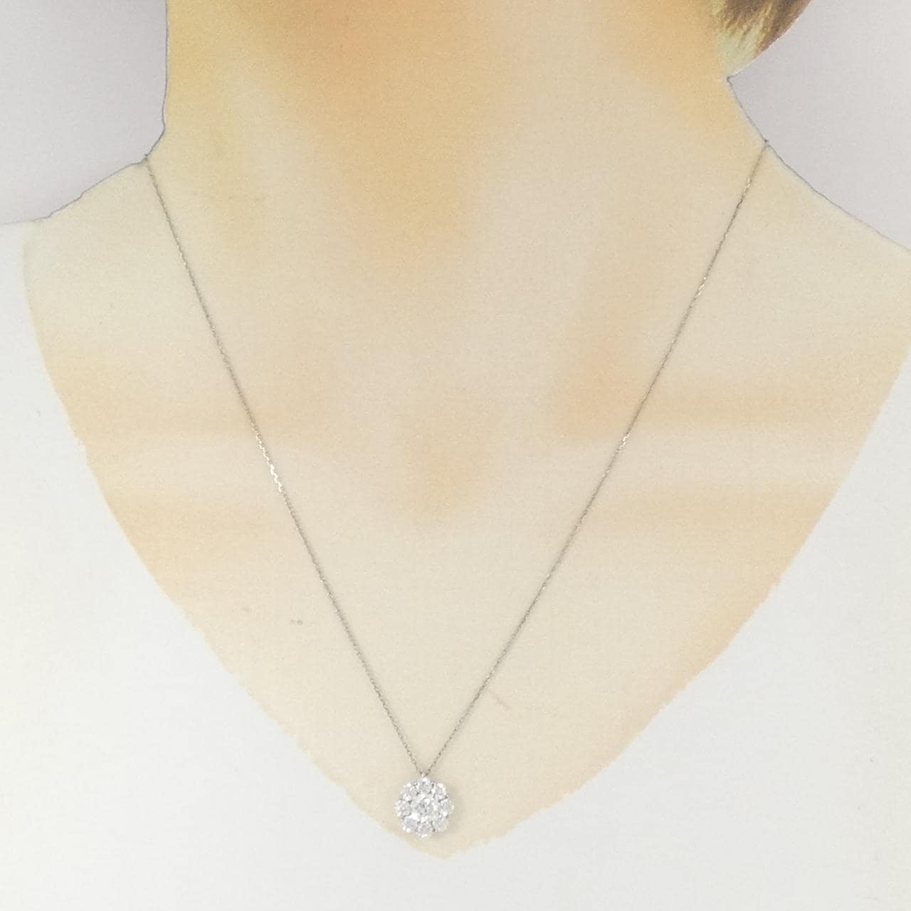 PT950 ダイヤモンド ネックレス 0.502CT F VS2 EXT H＆C