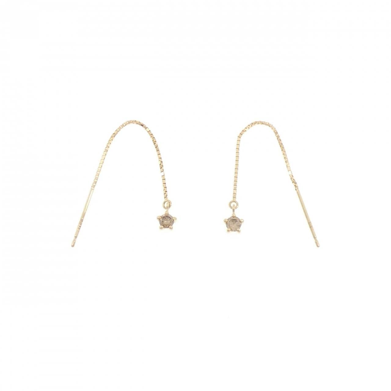 K18YG ダイヤモンド ピアス 0.150CT