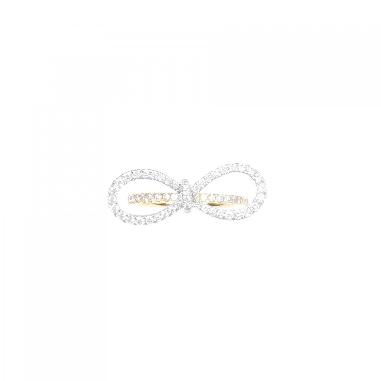 K18YG/K18WG Ribbon Diamond Ring 0.46CT